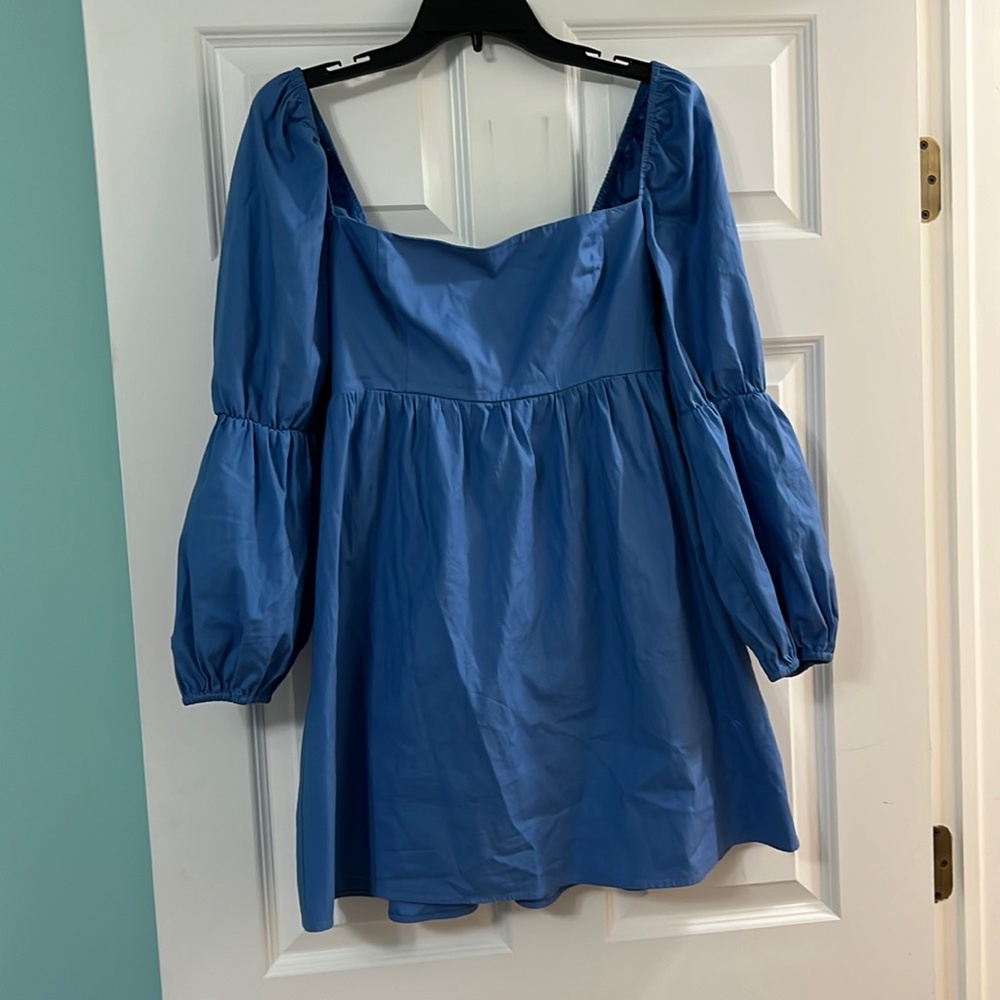 The Reformation blue l/s clotting mini dress size 6